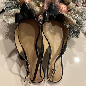 Black womens flats with bows